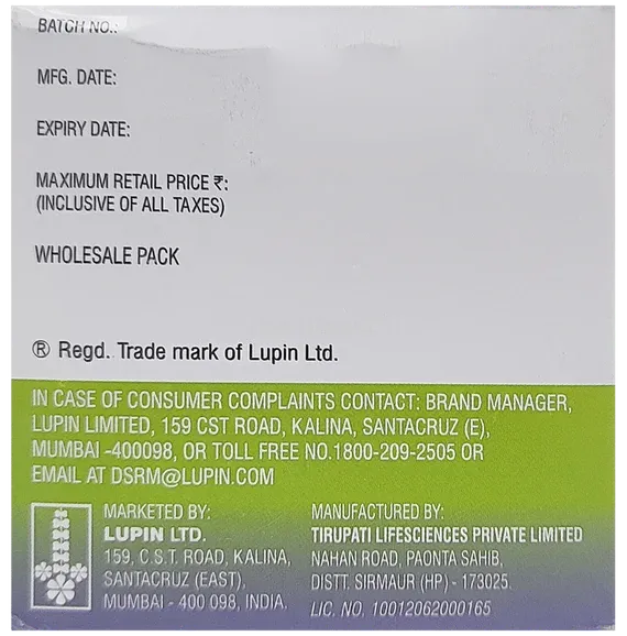 lupivestin 500mg tablet 10's